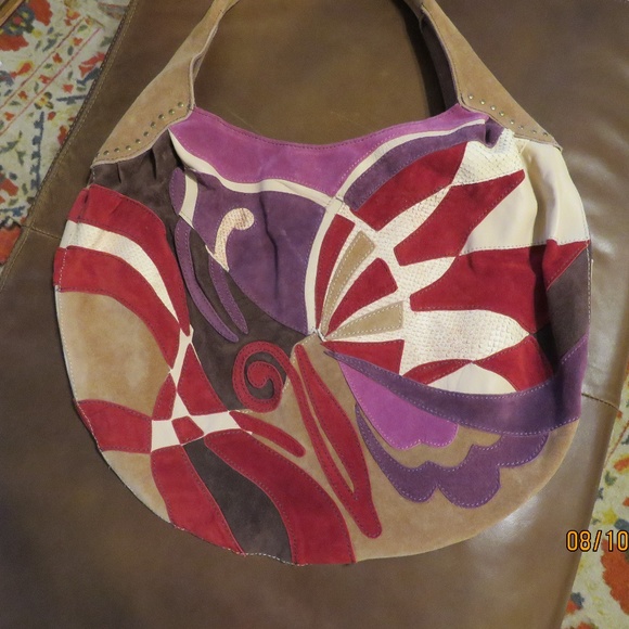Lucky Brand Handbags - Lucky Brand large suede Hobo